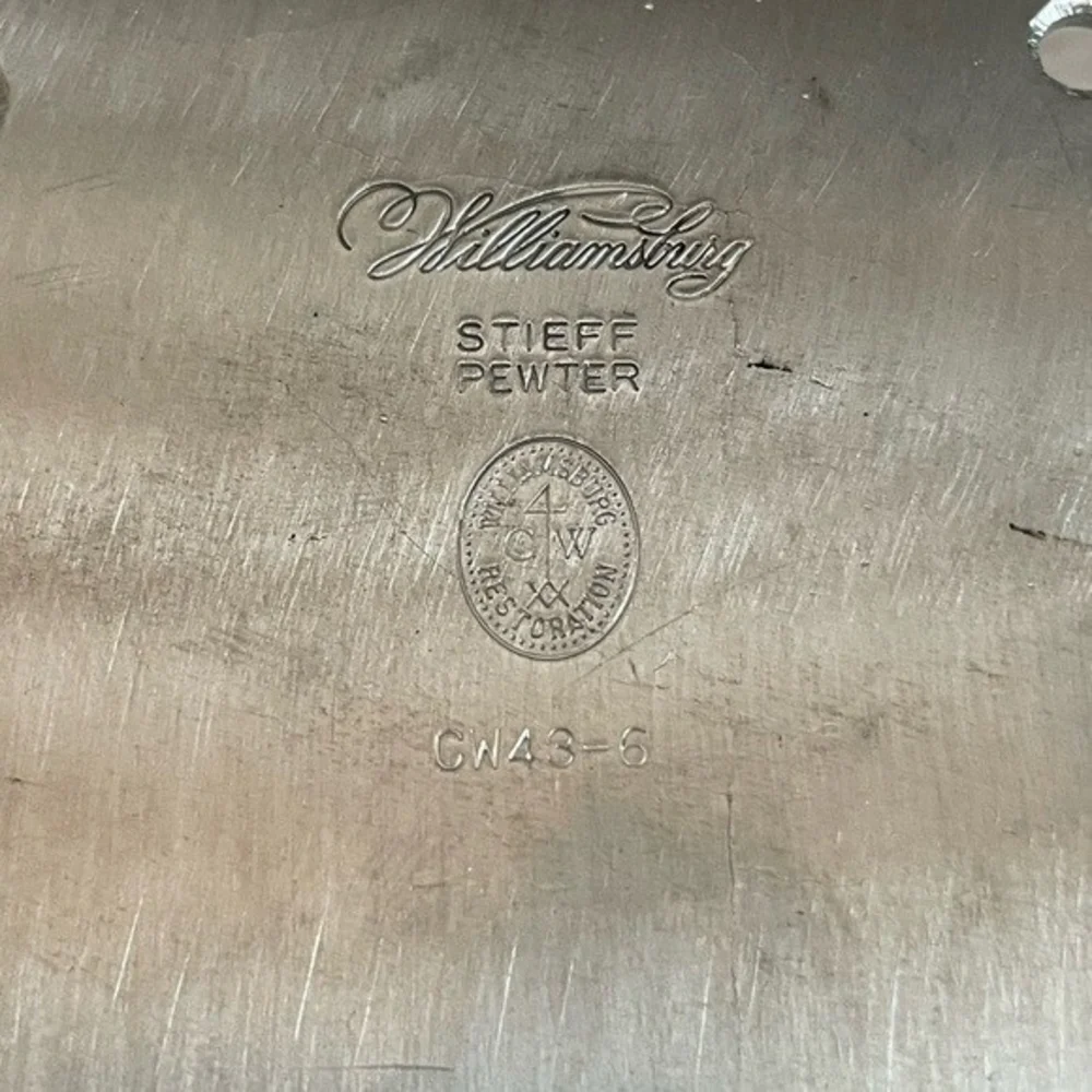 Stieff Pewter Sundial Williamsburg Restoration CW43-6 Colonial Silver Original